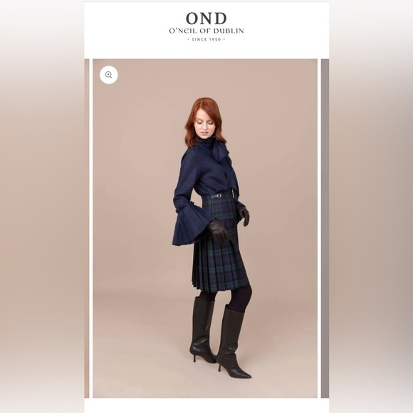 KILT. O’Neil of Dublin wool blue & green pleated skirt sz 12 St. Patrick’s Day - Picture 15 of 16